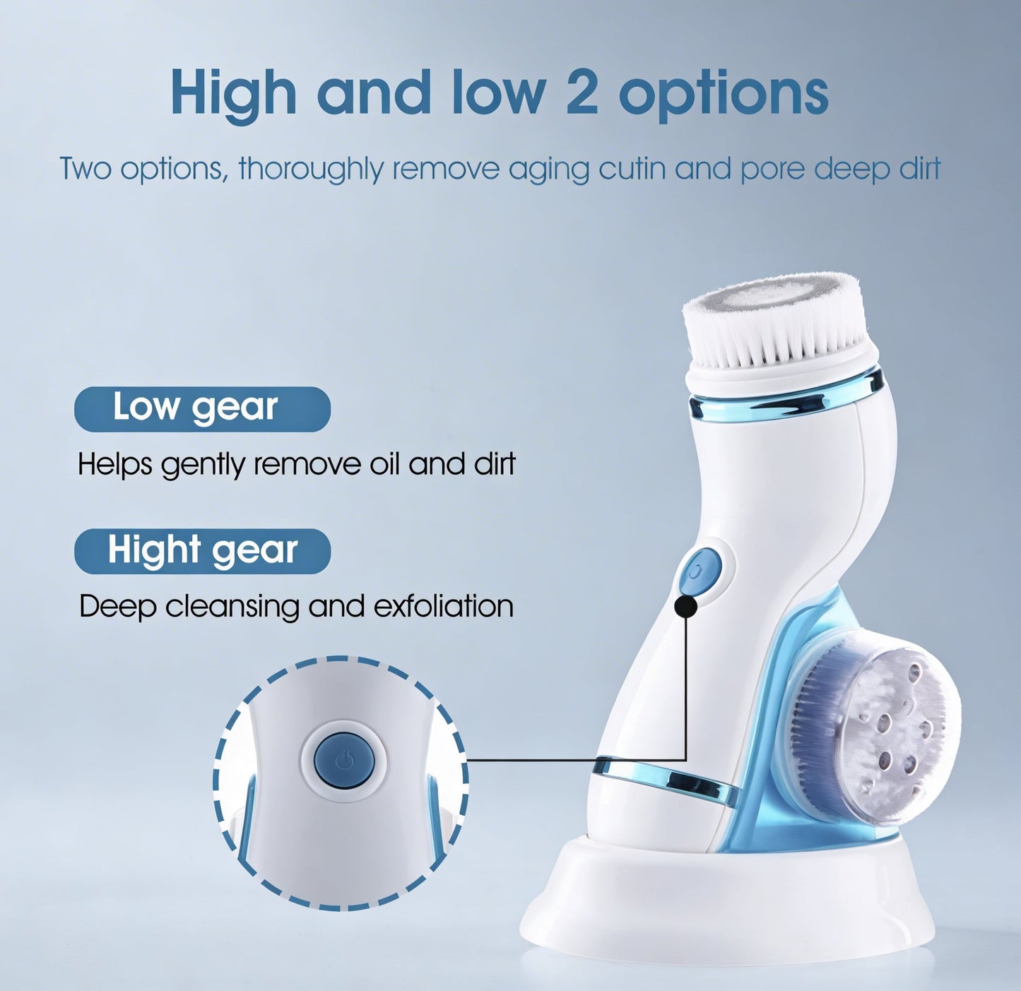 4 In 1 Electric Facial Cleansing Brush & Massager