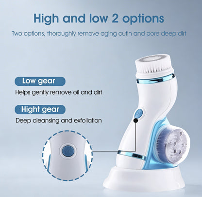 4 In 1 Electric Facial Cleansing Brush & Massager