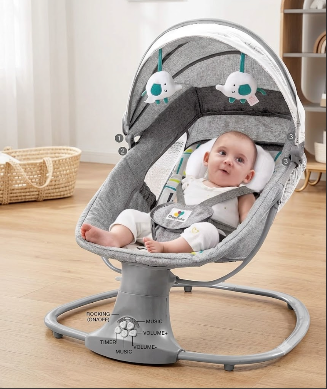 Mastela 3 in 1 Multifunctional Bassinet Swing
